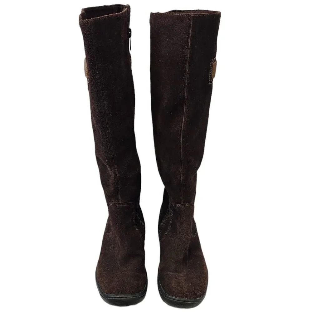 Timerbland x Smartwool Tall Boots Size 7 Leather Suede Brown - Picture 6 of 13